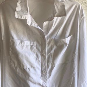 White button up blouse